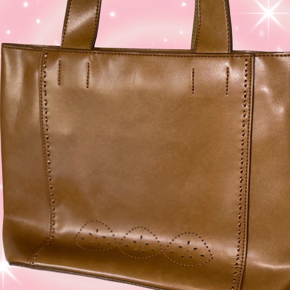 Vintage Mondani New York Tan Leather Tote Bag